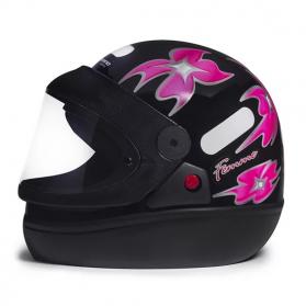 Capacete San Marino Preto C/Flores